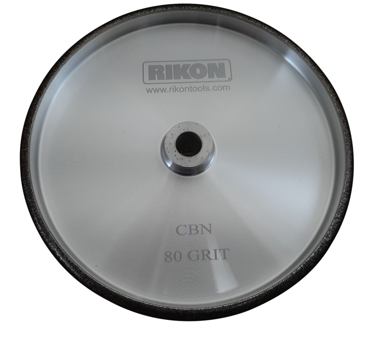 Rikon PRO Series 82-5080R CBN Grinding Wheel 80 Grit 8 inch Wheel 1-1/2 inch wide with Radius to Sharpen High Speed Steel Cutting Tools for your Woodworking Lathe