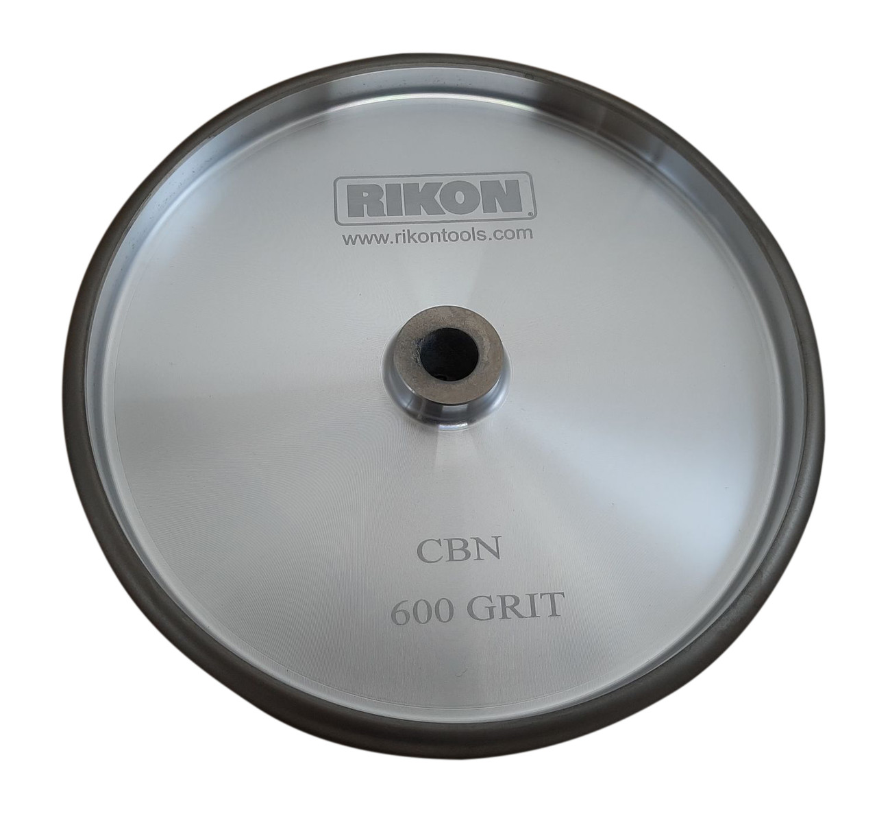 Rikon PRO Series 82-5600R CBN Grinding Wheel 600 Grit 8 inch Wheel 1-1/2 inch wide with Radius to Sharpen High Speed Steel Cutting Tools for your Woodworking Lathe