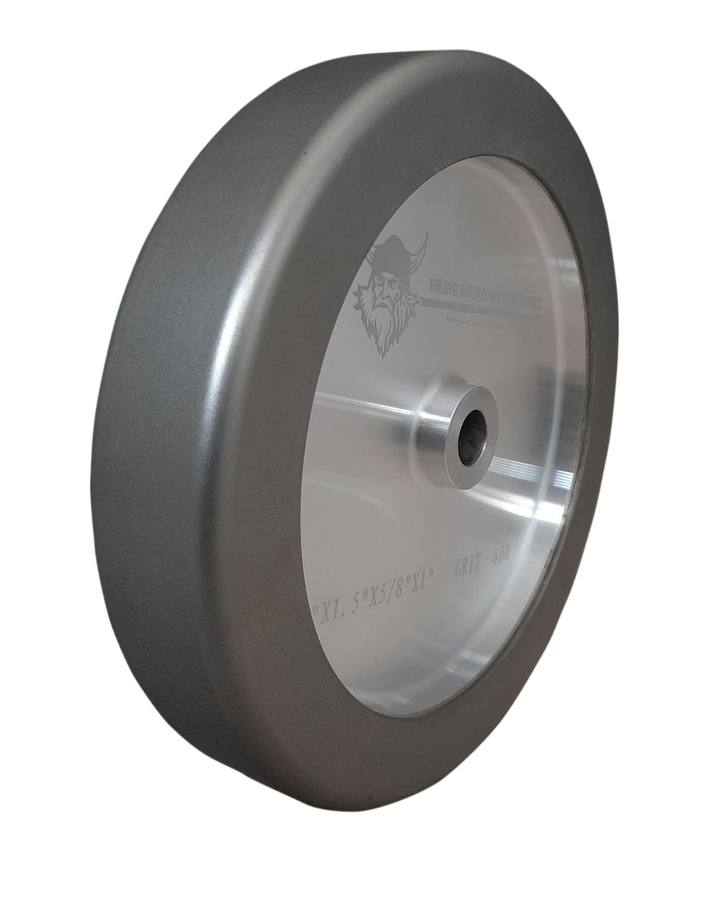 VMTW 8X1.5 inch CBN Grinding Wheel 600 Grit  One inch side walls 1/4 radius each side 5/8 inch Arbor
