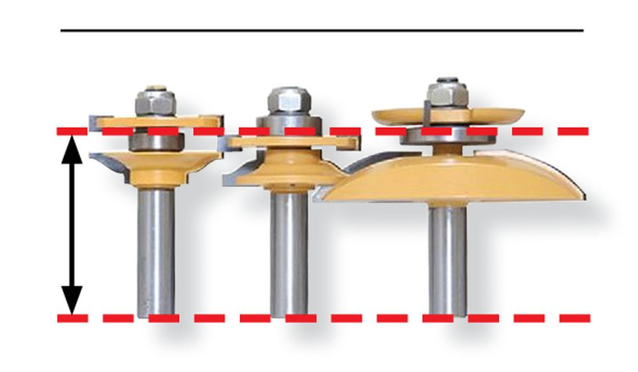 Sommerfeld 6 Piece Cove Cabinetmaking Set with New Patented Chip-Free Roundover Rail & Stile, 1/2-Inch Shank