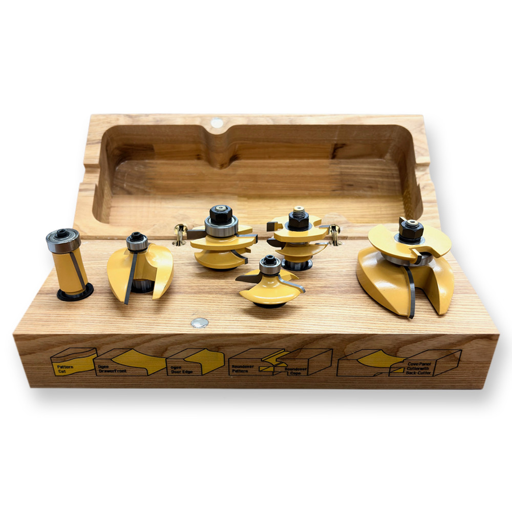 Sommerfeld 6-Pc Roundover Cabinet Making Router Bit Woodworking Tool Set