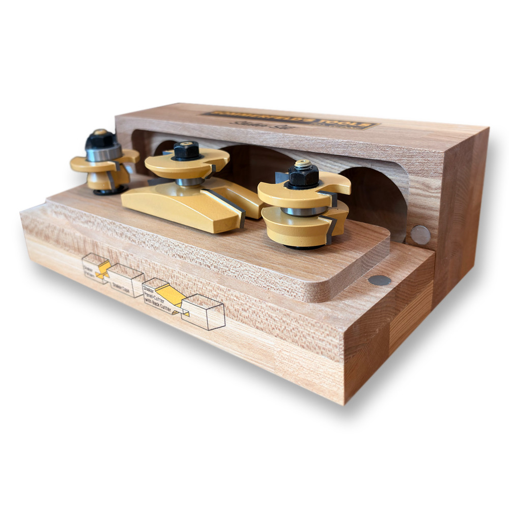 Sommerfeld Tools 3-Pc Shaker Cabinet Door Router Bit Set