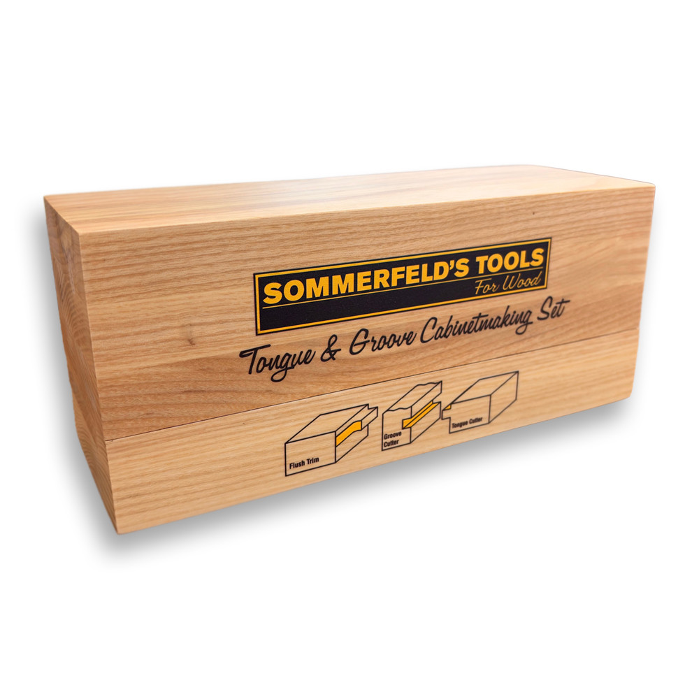 Sommerfeld 3-Pc Tongue & Groove Cabinetmaking Router Bit Woodworking Tool Set