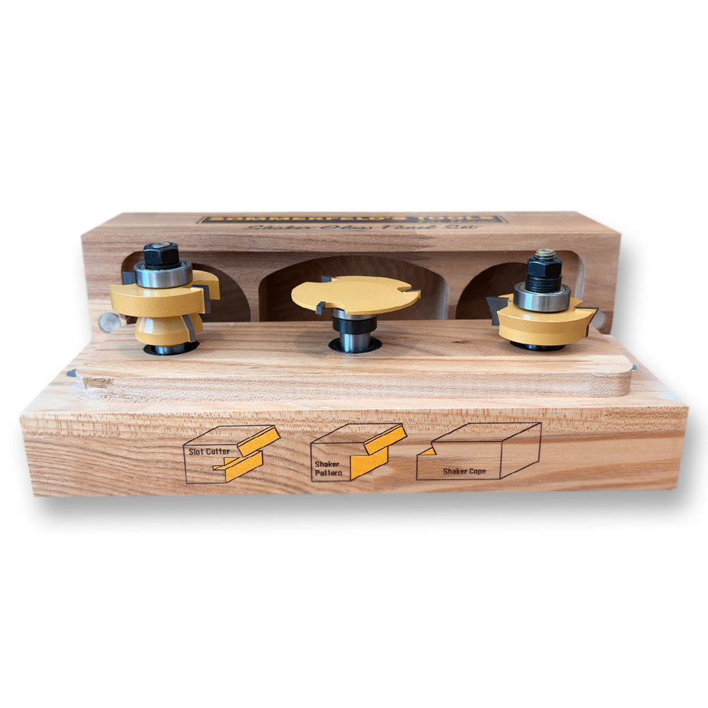 Sommerfeld Shaker Glass Panel Router Bit Woodworking Tool Set