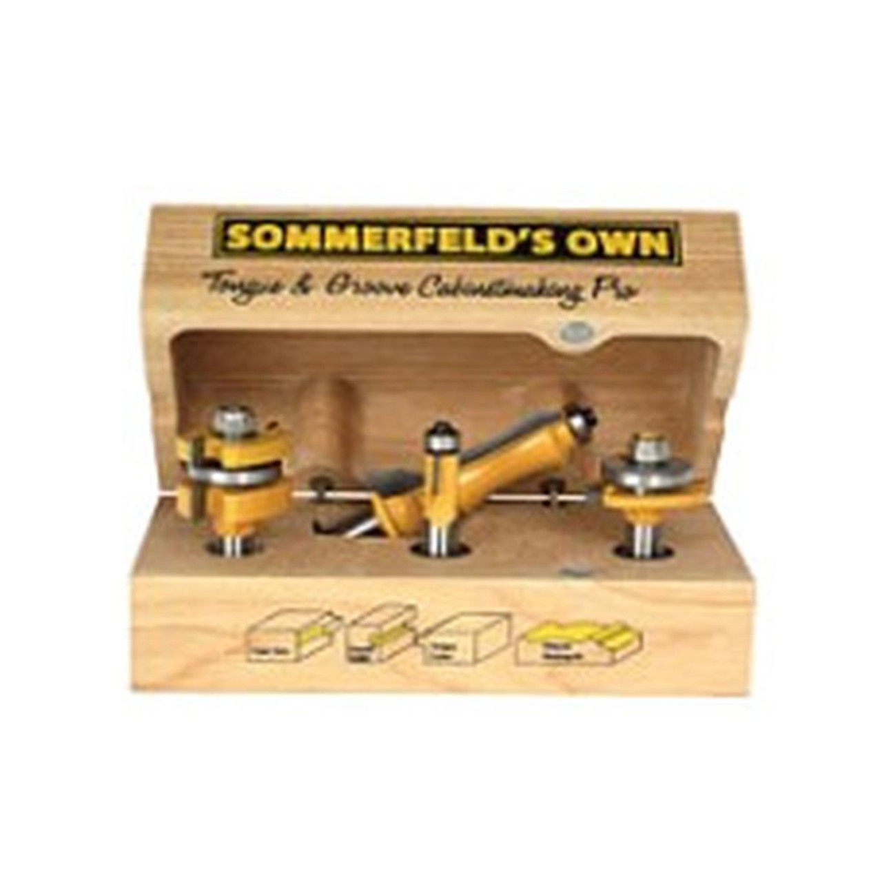 Sommerfeld's Tongue & Groove Cabinetmaking set plus Mitered Molding bit.1/2-Inch Shank For Cabinet Doors