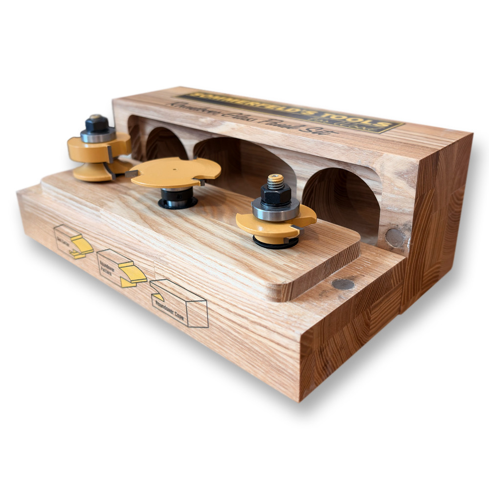 Sommerfeld 3pc. Glass Panel Roundover Door Router Bit Woodworking Tool Set