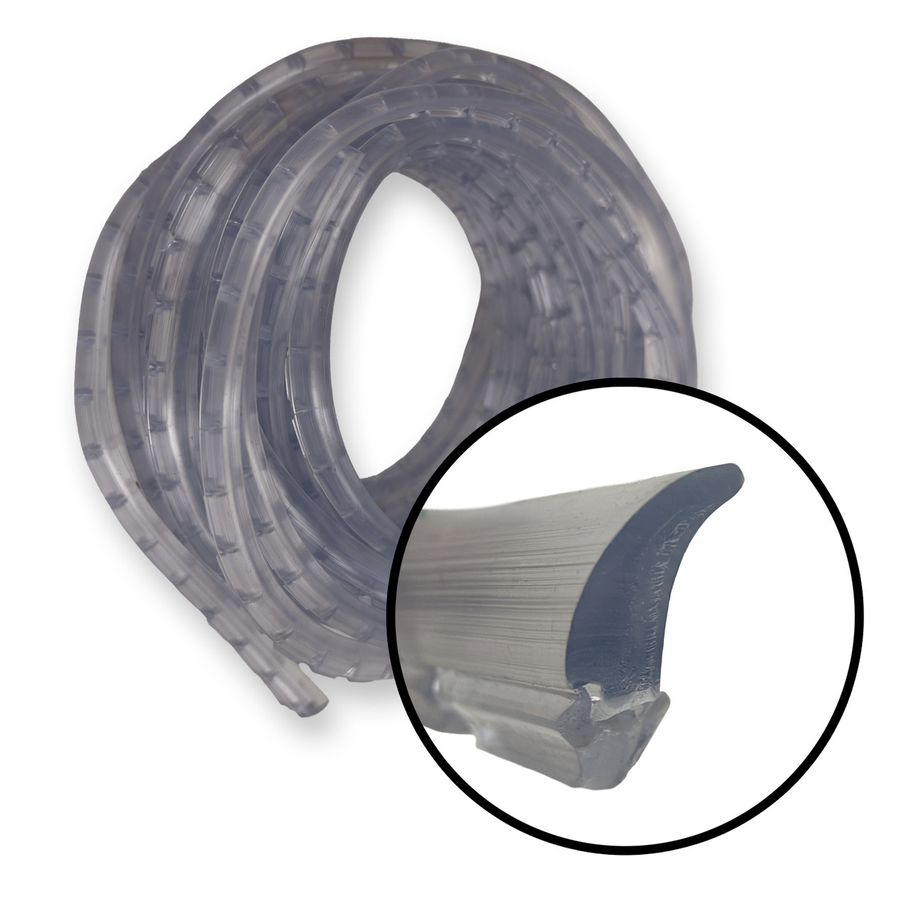 Sommerfeld's Clear Rubber Glass Retainer for cabinet door glass     500 foot roll