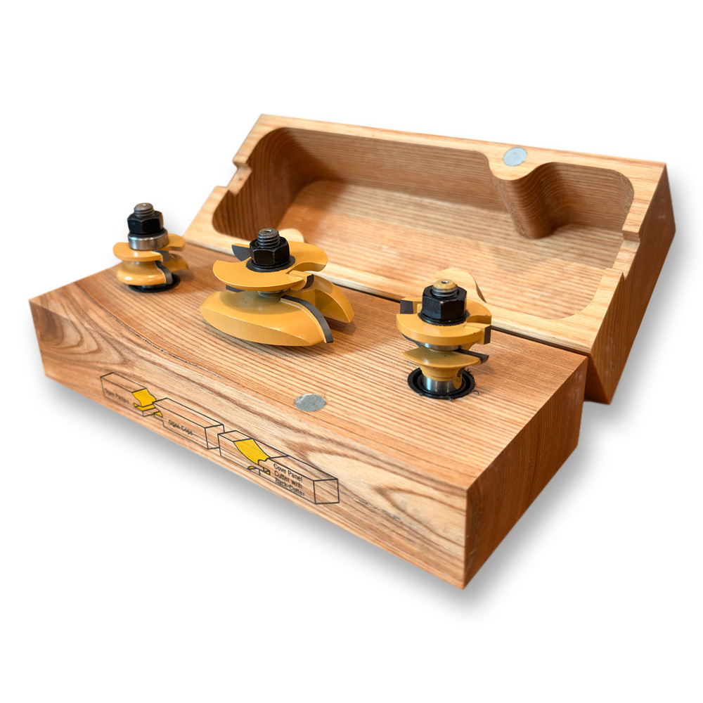 Sommereld 3-Pc Junior Cove Raised Panel Router Bit Set Woodworking Tool