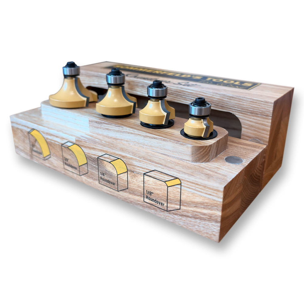 Sommerfeld 4-Pc Roundover Router Bit Woodworking Tool Set