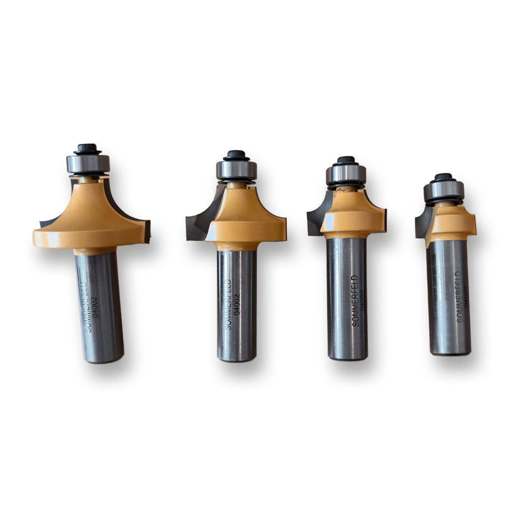 Sommerfeld 4-Pc Roundover Router Bit Woodworking Tool Set