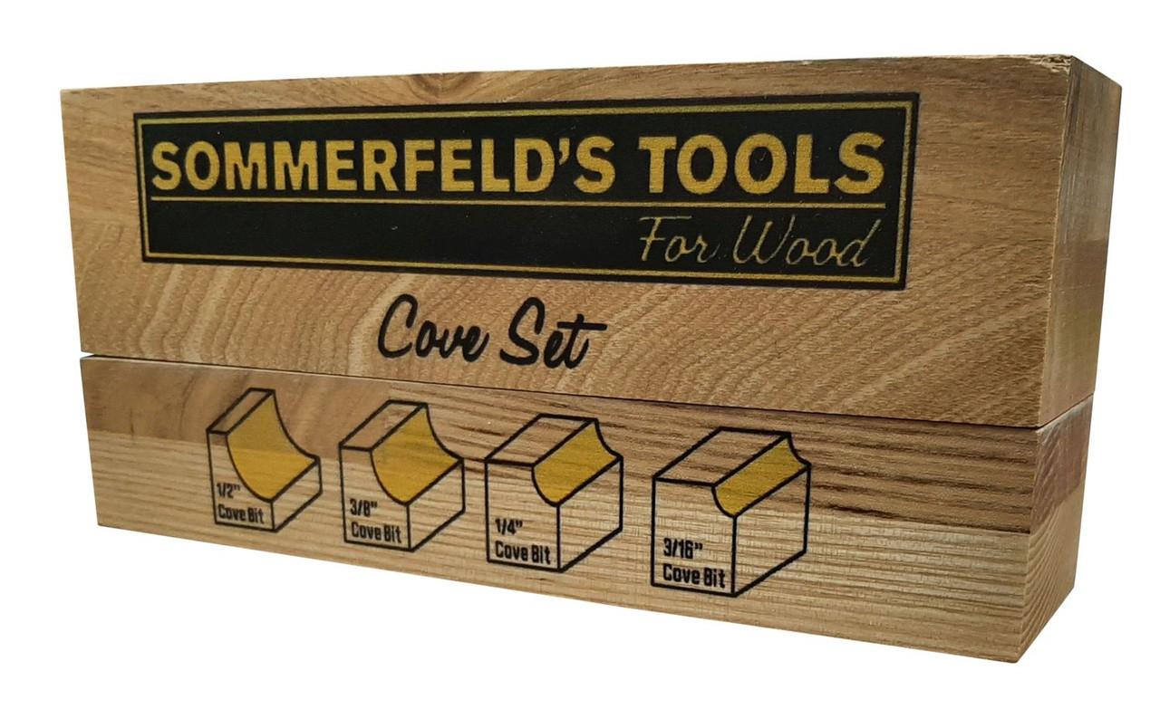 Sommerfeld's 8 Piece Cove and Roundover Bit Set 20023 1/2 inch shank For hand held router motors and Router Tables