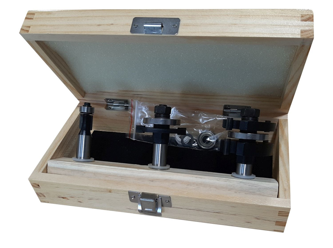 3 piece Tongue and Groove Cabinet Making set for Woodworking fine grain carbide 1/2 inch shaft