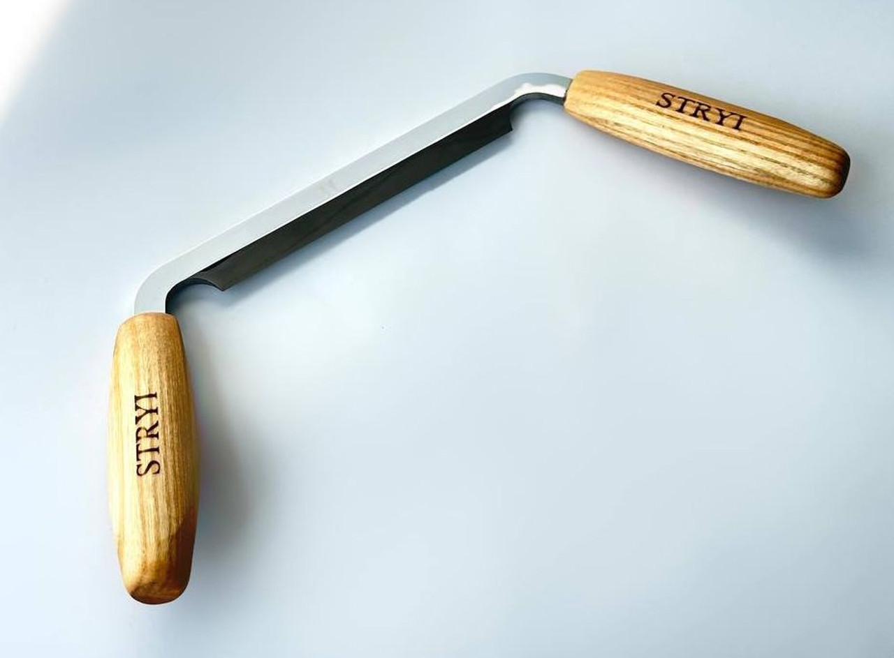 STRYI drawknife 5.9 inch (150mm) cut length, Woodworking hand tool, Shaving knife for cutting wood  comes sharp enough to shave with!