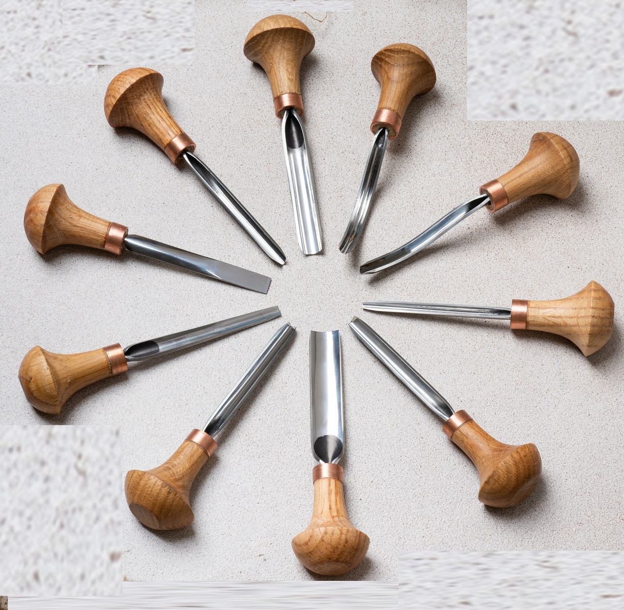 STRYI 10 piece Gravers and burins Palm carving tools set  for detailed carving of different handmade items.