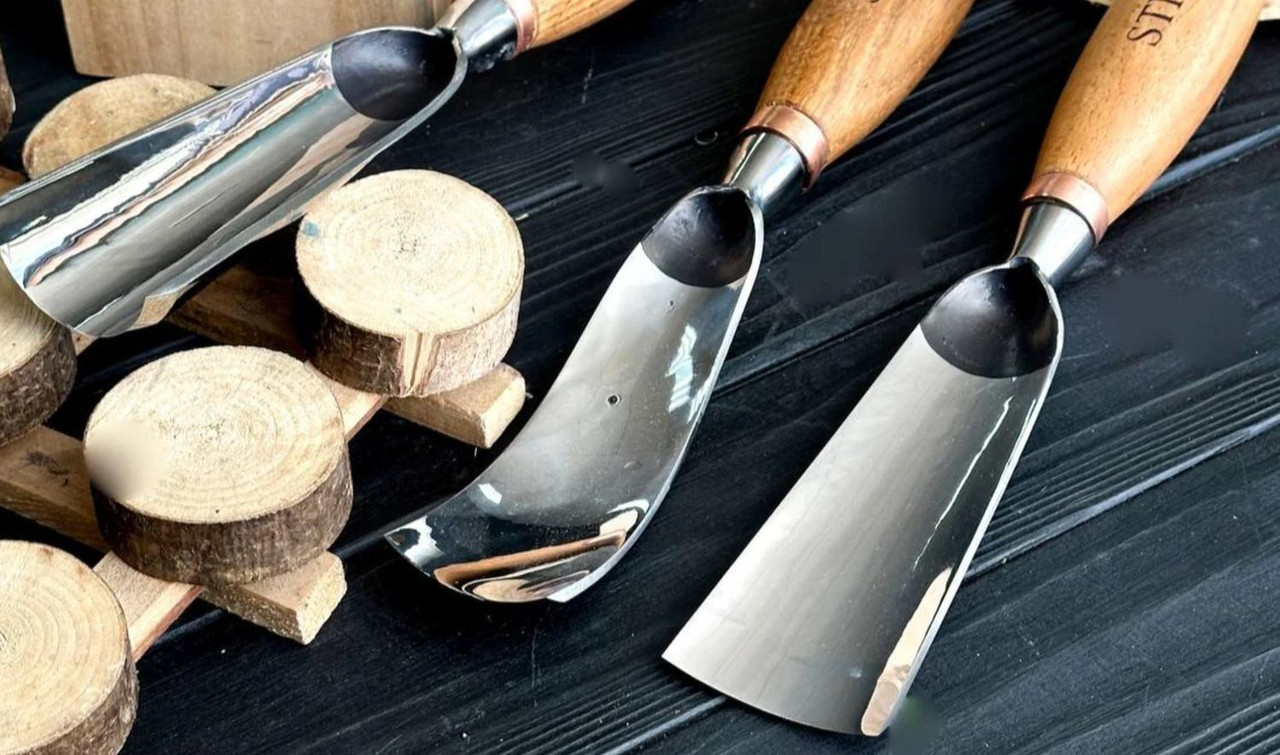 STRYI 3 piece Heavy-duty Forged Steel chisel tool set for Sculpture and Woodworking