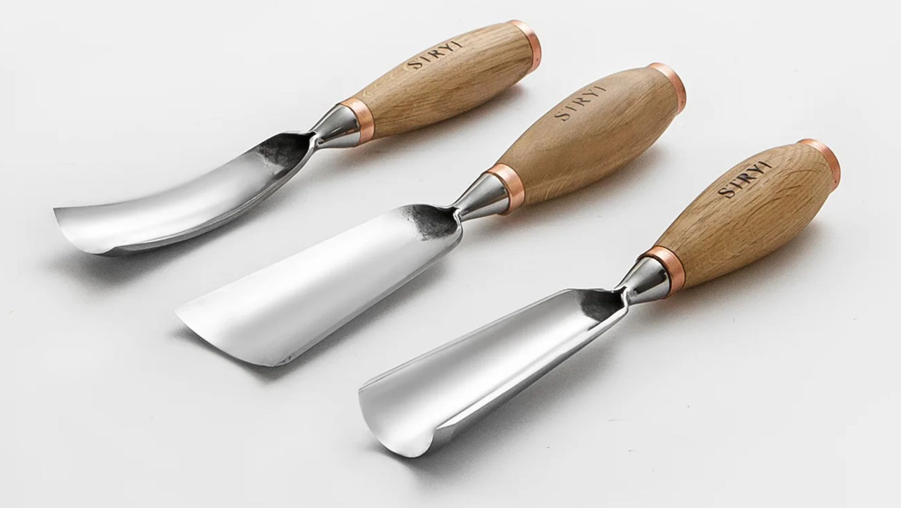 STRYI 3 piece Heavy-duty Forged Steel chisel tool set for Sculpture and Woodworking