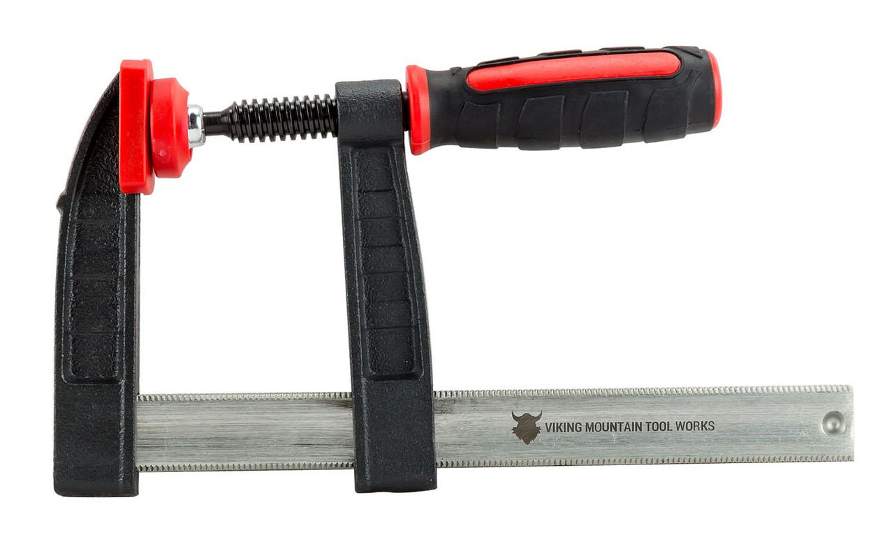 VMTW F style easy open and close steel bar clamp with cast Iron jaws  3-1/4 throat 6-3/8 open   4 pack