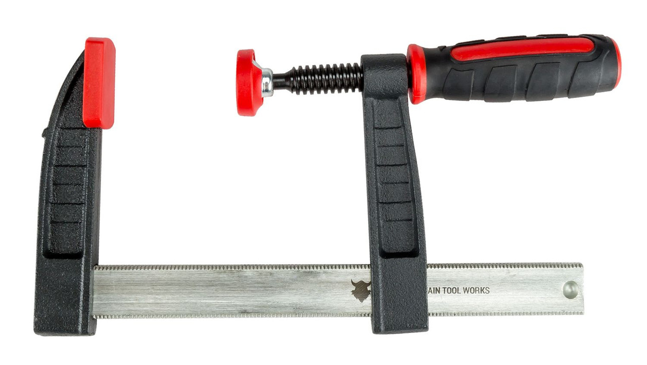 VMTW F style easy open and close steel bar clamp with cast Iron jaws  3-1/4 throat 6-3/8 open   4 pack