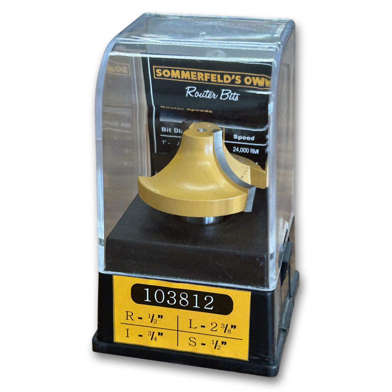 Sommerfeld Ovolo Router Bit Woodworking Tool 1/2CR,1-1/2CD,3/4CL,2-3/8OL,1/2SH