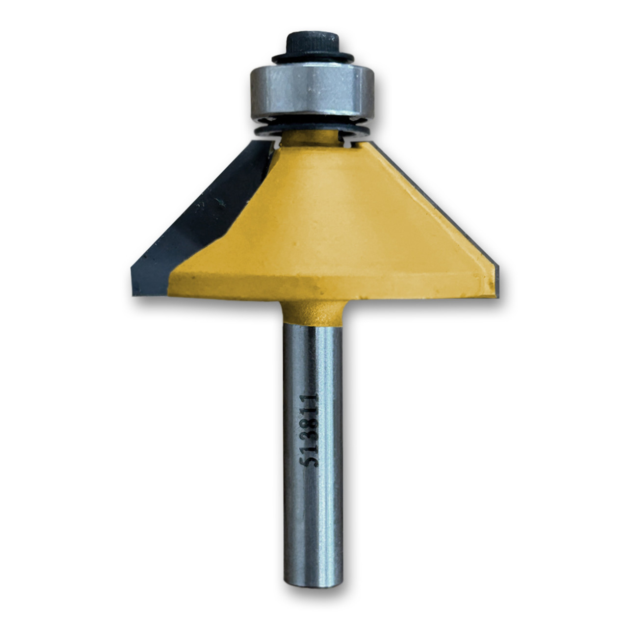 Sommerfeld Chamfer Router Bit Tool w/Bearing 45CA,1-1/2CD,23/32CL,2-5/16OL,1/4SH