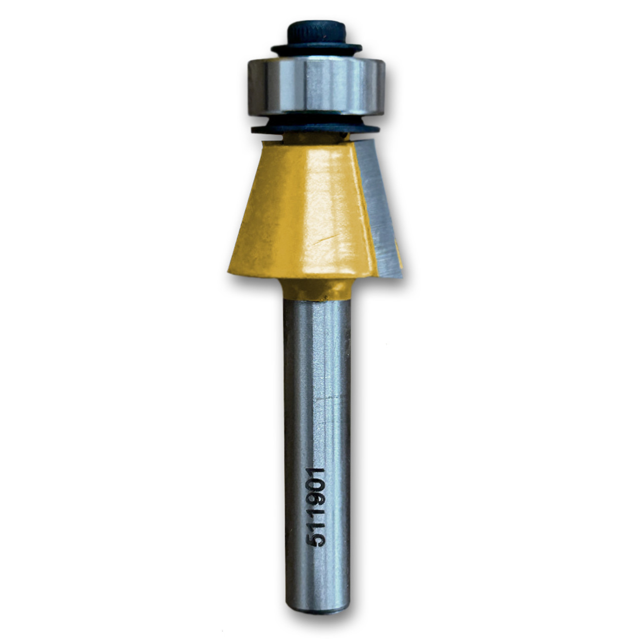 Sommerfeld Chamfer Router Bit Tool w/Bearing 15CA,3/4CD,1/2CL,2-3/16OL,1/4SH