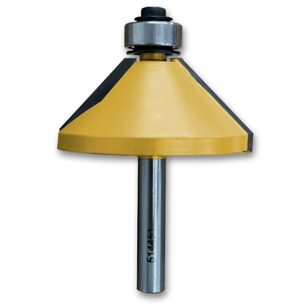 Sommerfeld Chamfer Router Bit Tool w/Bearing 45CA,1-3/4CD,29/32CL,2-7/16OL,1/4SH