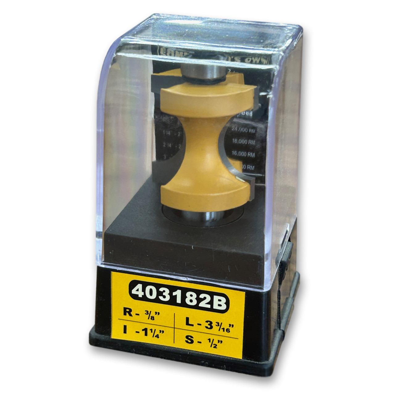 Sommerfeld Bull Nose w/Bearing Router Bit Woodworking Tool 3/8CR,1-1/4CD,1-1/4CL,3-3/16OL,1/2SH