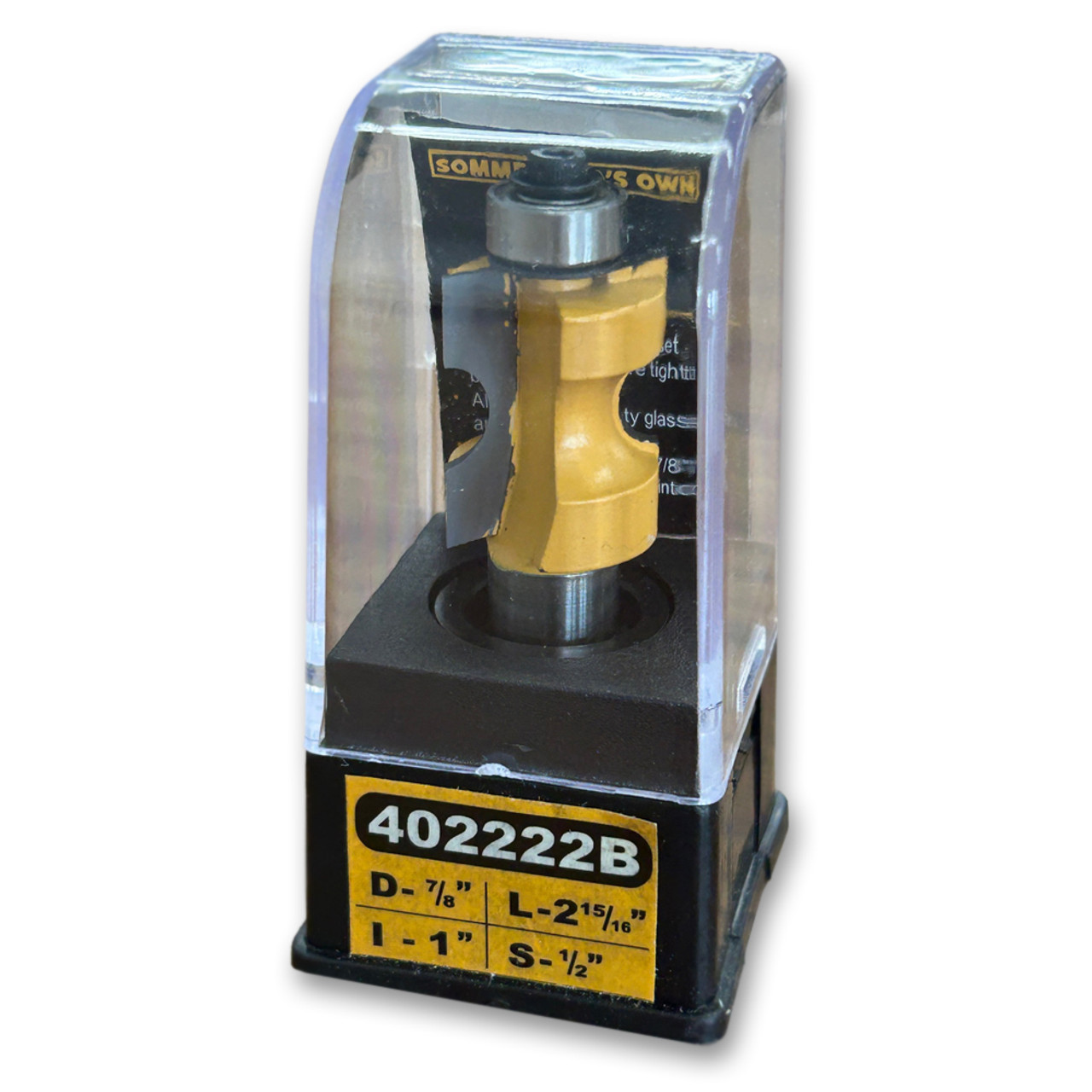 Sommerfeld Bull Nose w/Bearing Router Bit Woodworking Tool 3/16CR,7/8CD,1CL,2-15/16OL,1/2SH