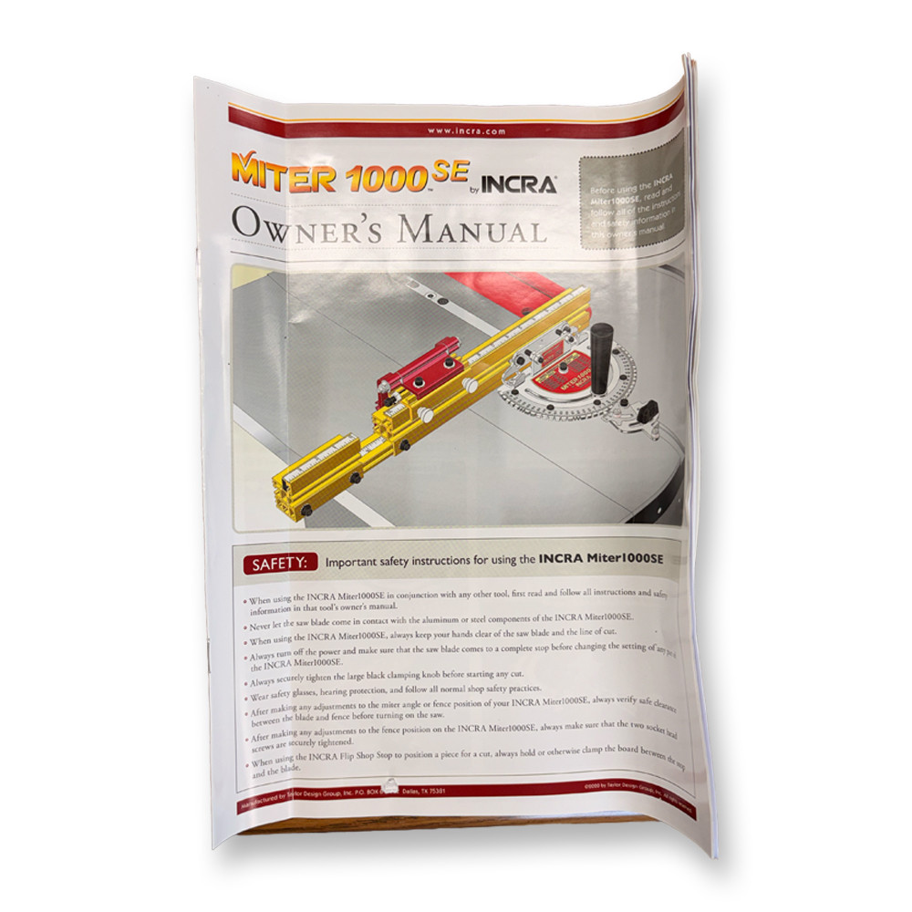 USED INCRA MITER1000SE Miter Ga, 18-31" Tele Fence & Flip Shop Stop *READ*