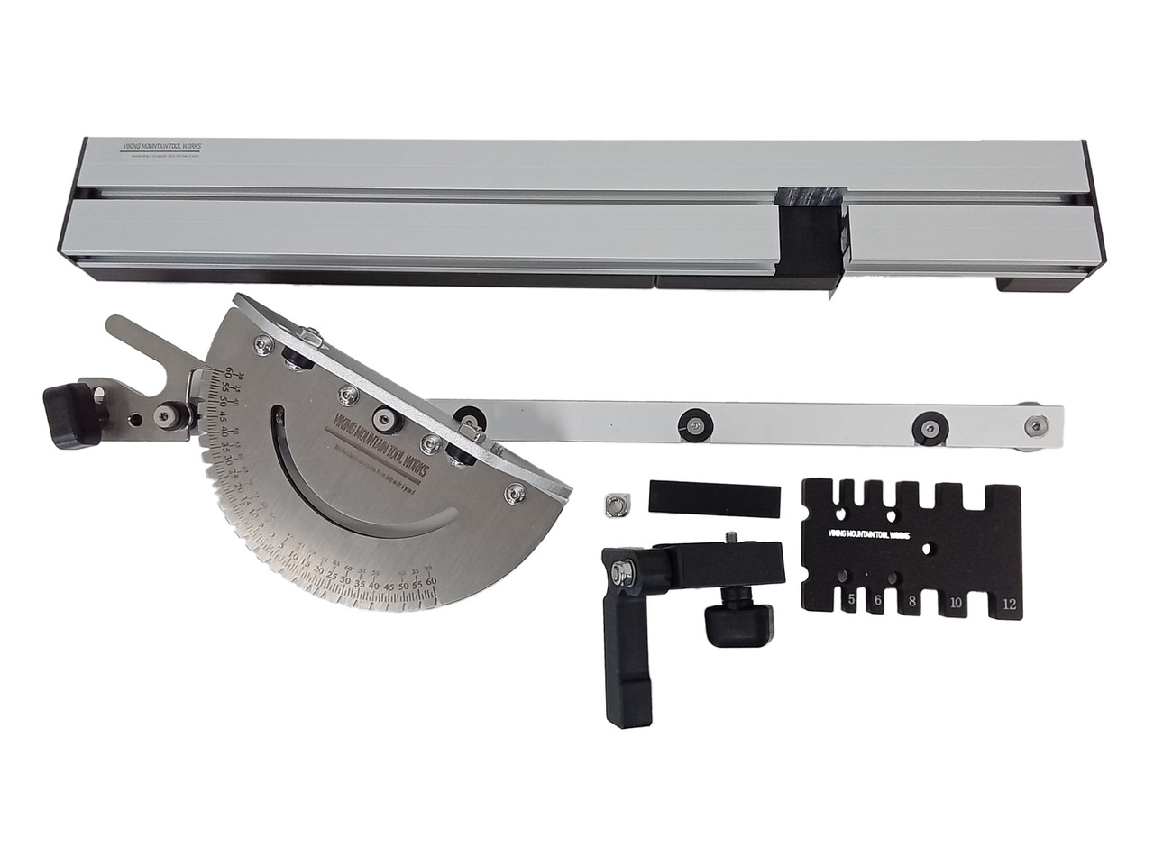  Viking Mountain Tool Works 27 Position Precision Miter Gauge With combination Box Joint Fence and Stop for Table Saw Band Saws, Router Tables Sanders