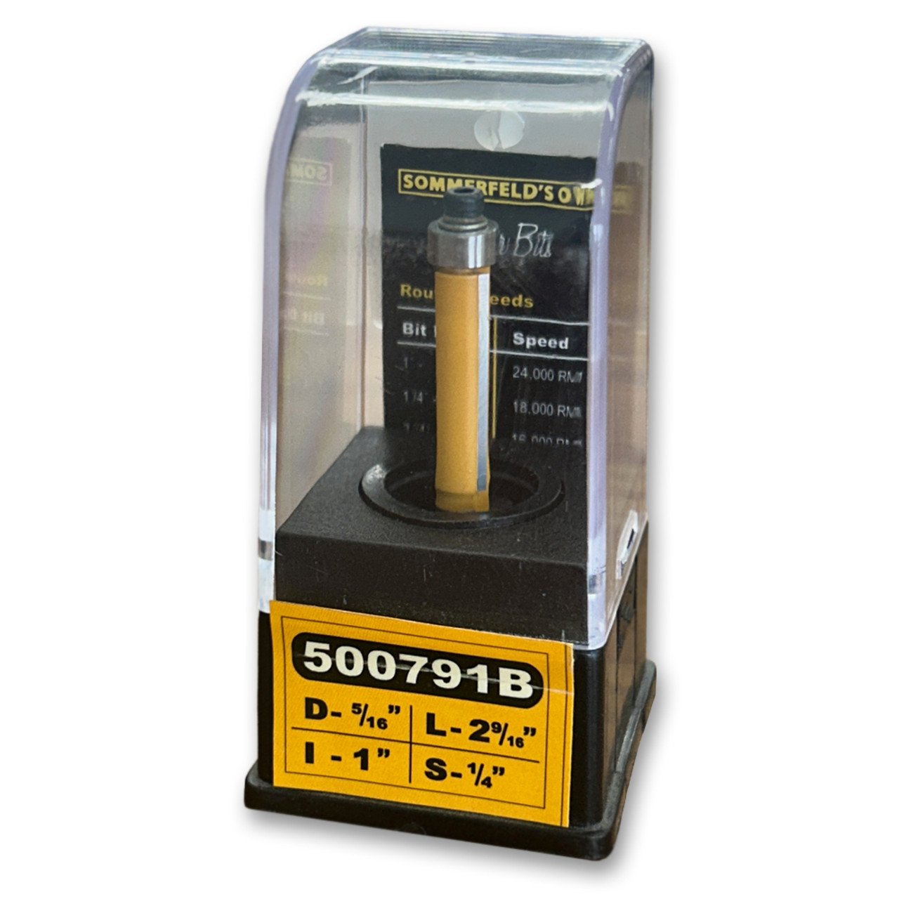 Sommerfeld Flush Trim Router Bit w/Bearing Woodworking Tool 5/16CD,1CL,2-9/16OL,1/4SH