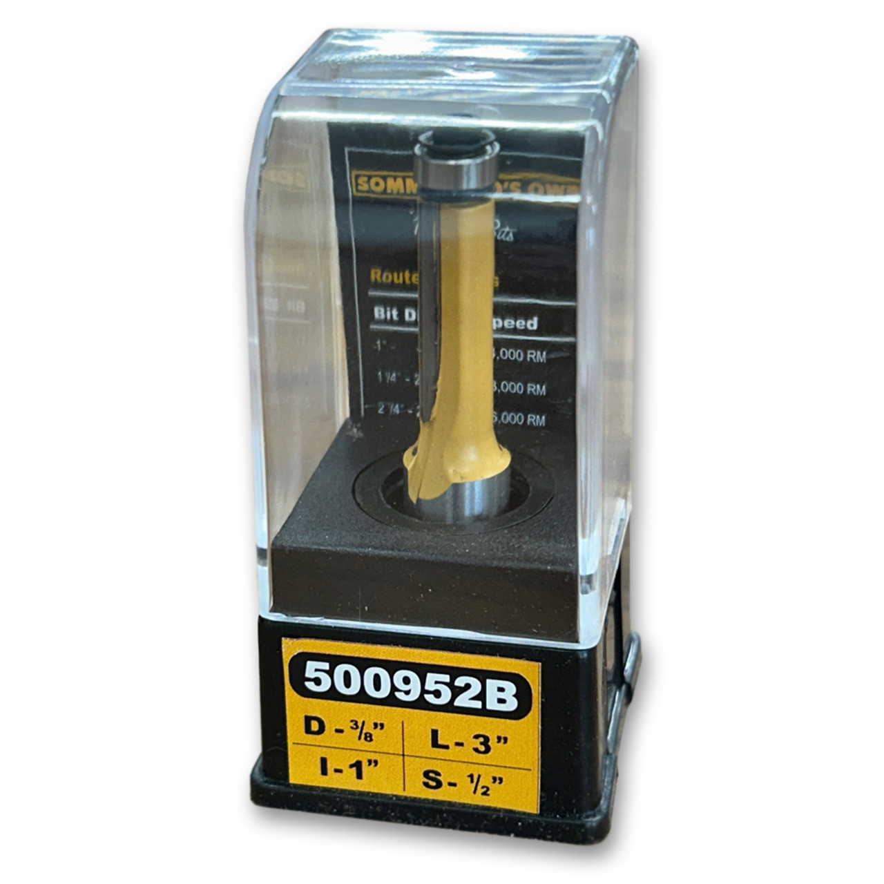 Sommerfeld Flush Trim Router Bit w/Bearing Woodworking Tool 3/8CD,1CL,3OL,1/2SH