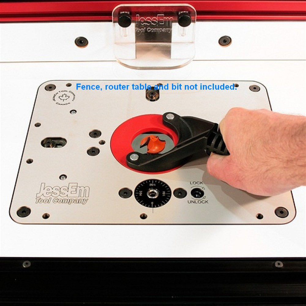 JessEm 02310 Rout-R-Lift II Router Lift and 10-Piece Insert Ring Set