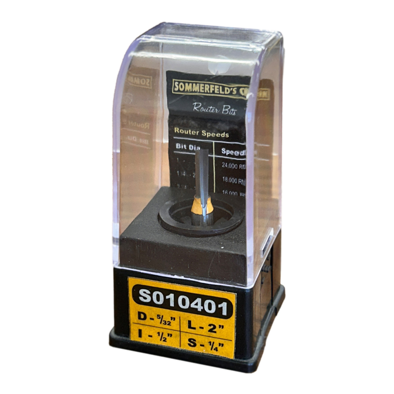 Sommerfeld Straight Router Bit-Single Flute Woodworking Tool 5/32CD,1/2CL,2OL,1/4SH