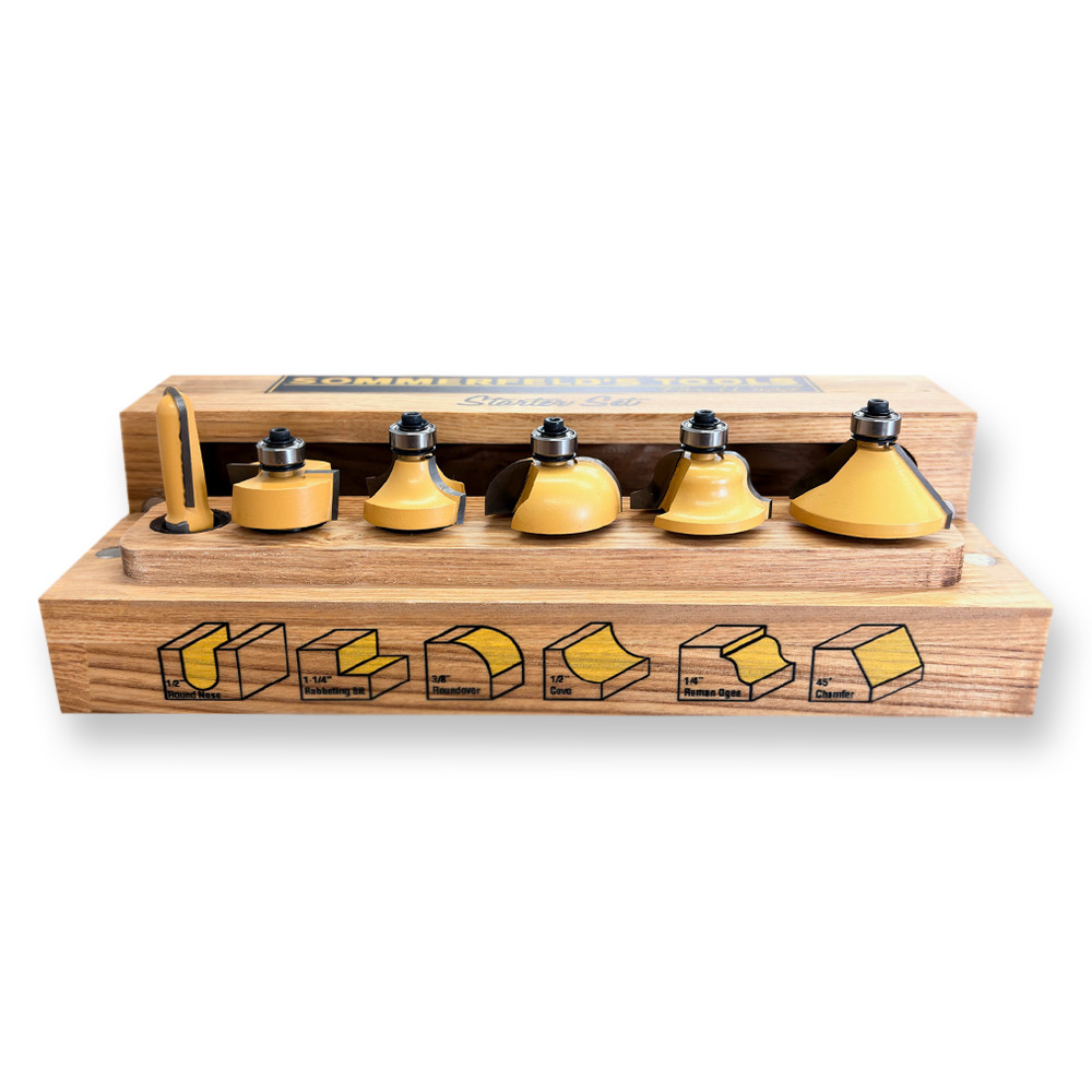 Sommerfeld 6-PC Starter Router Bit Woodworking Tool Set