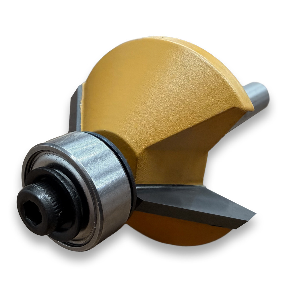 Sommerfeld Chamfer Router Bit Woodworking Tool w/Bearing 45CA,1-1/4CD,17/32CL,2-3/16OL,1/4SH