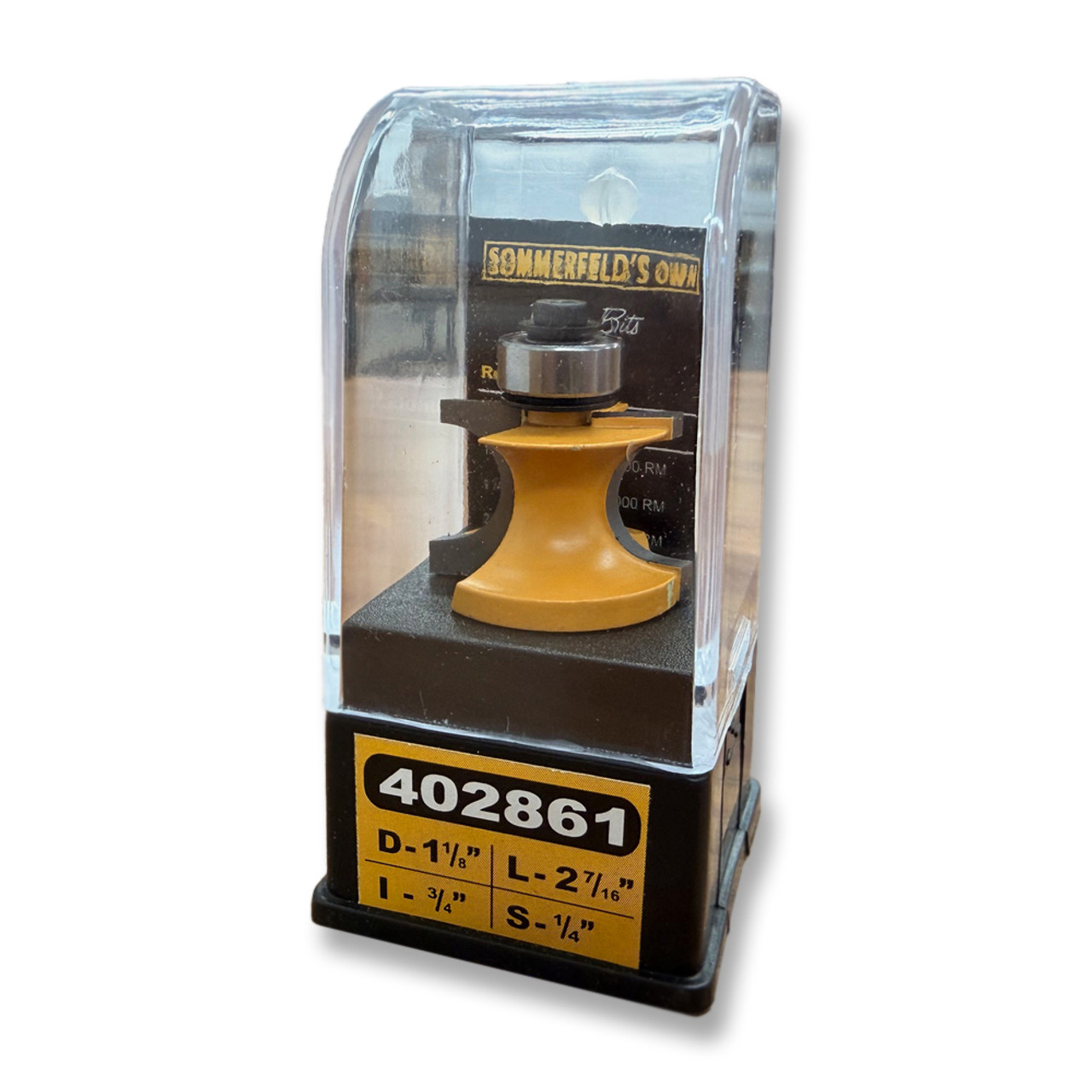 Sommerfeld Edge Beading Router Bit Woodworking Tool 1/4CR,1-1/8CD,3/4CL,2-7/16OL,1/4CD