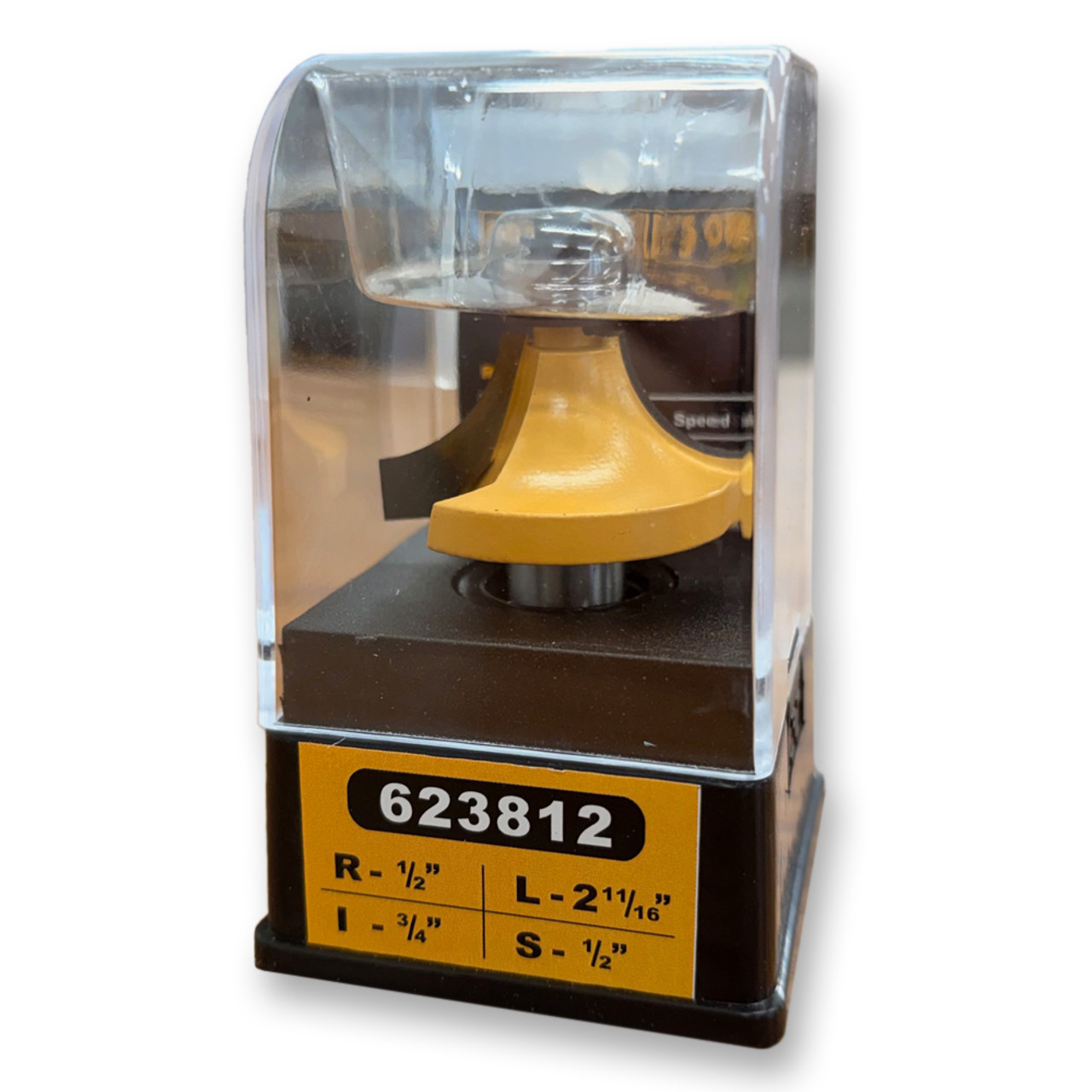 Sommerfeld Professional Roundover Router Bit Woodworking Tool w/ Bearing, 1/2 inch Radius, 1-1/2 inch Diameter, 2-11/16 inch Length, 1/2 inch Shaft