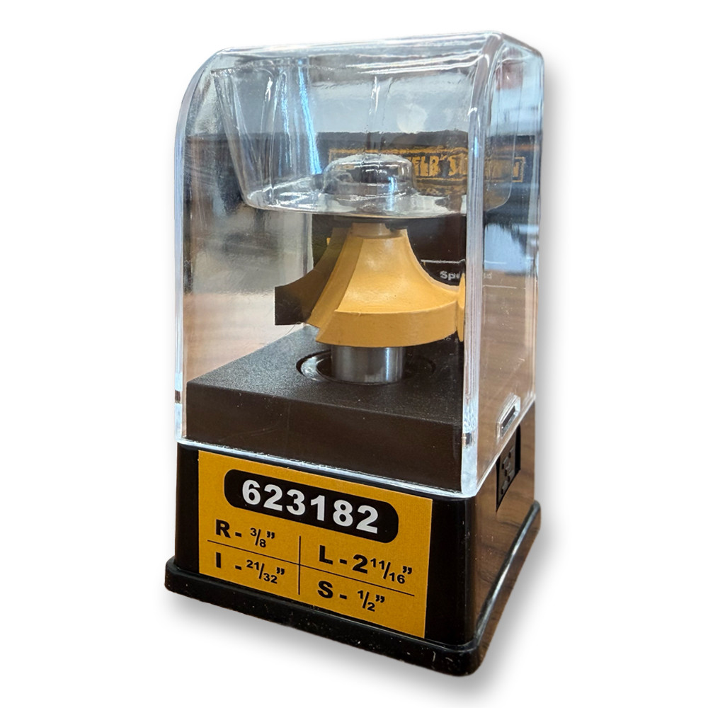 Sommerfeld Roundover Router Bit Woodworking Tool w/Brg3/8CR,1-1/4CD,21/32CL,2-11/16OL,1/2SH
