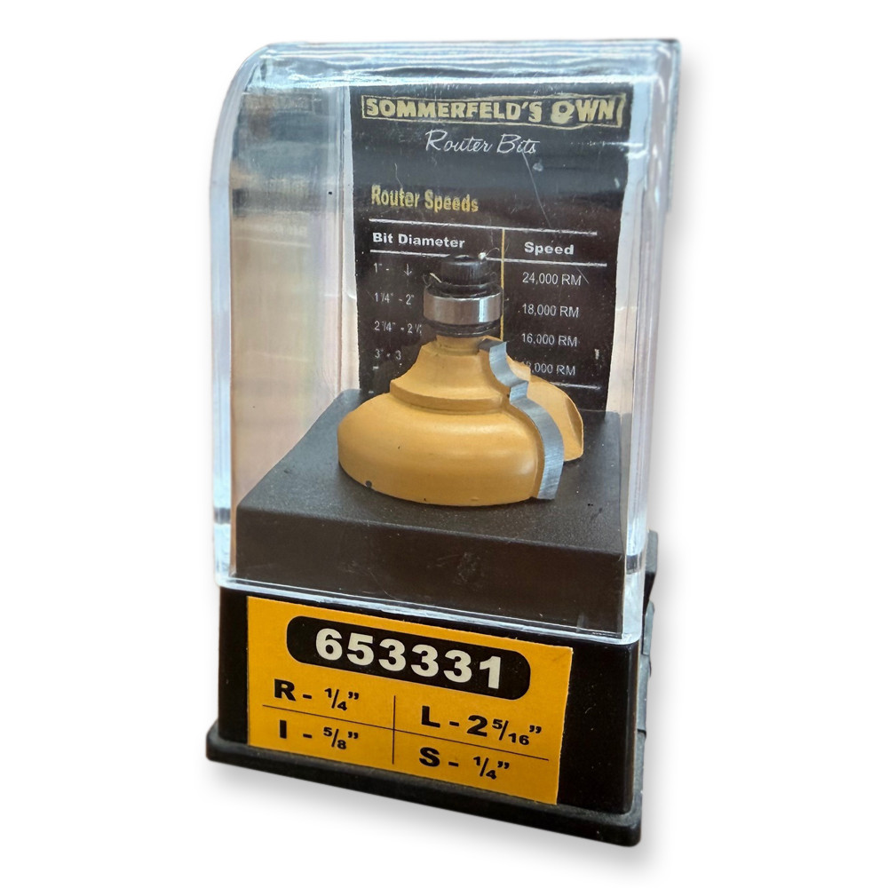 Sommerfeld Classical Ogee Router Bit Woodworking Tool w/3/8Brg 1/4CR,1-5/16CD,5/8CL,2-5/16CL,1/4S
