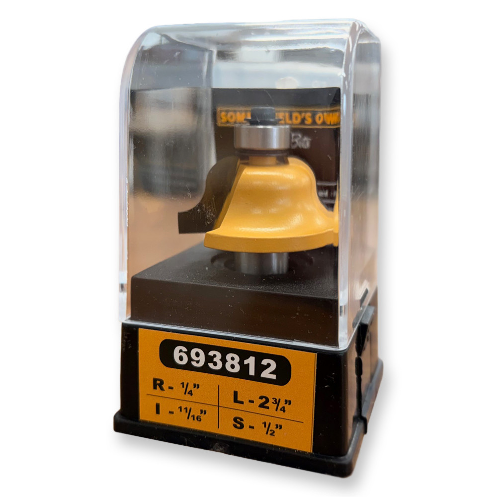 Sommerfeld Roman Ogee Router Bit Woodworking Tool w/Bearing 1/4CR,1-1/2CD,11/16CL,2-3/4OL,1/2SH