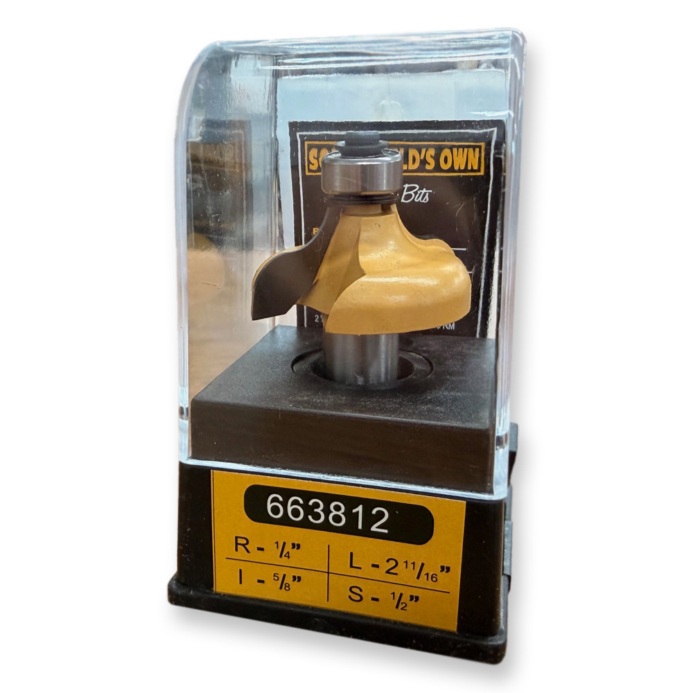 Sommerfeld Ogee Router Bit Woodworking Tool w/1/2Brg 1/4CR,1-1/2CD,5/8CL,2-11/16OL,1/2SH