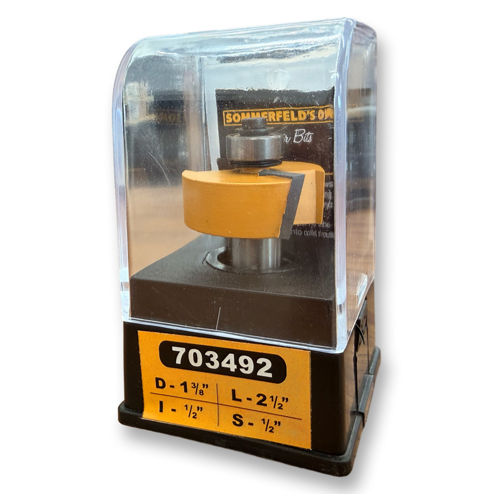 Sommerfeld Rabbeting Router Bit Woodworking Tool 1/2CDE,1-3/8CD,1/2CL,2-1/2OL,1/2SH