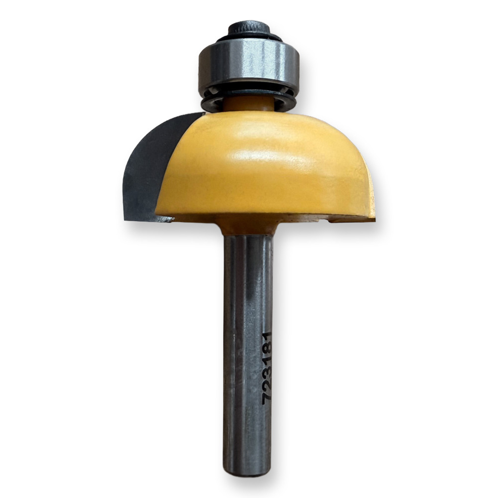 Sommerfeld Cove Router Bit Woodworking Tool w/Bearing 3/8CR,1 1/4CD,9/16CL,2 3/16OL,1/4SH