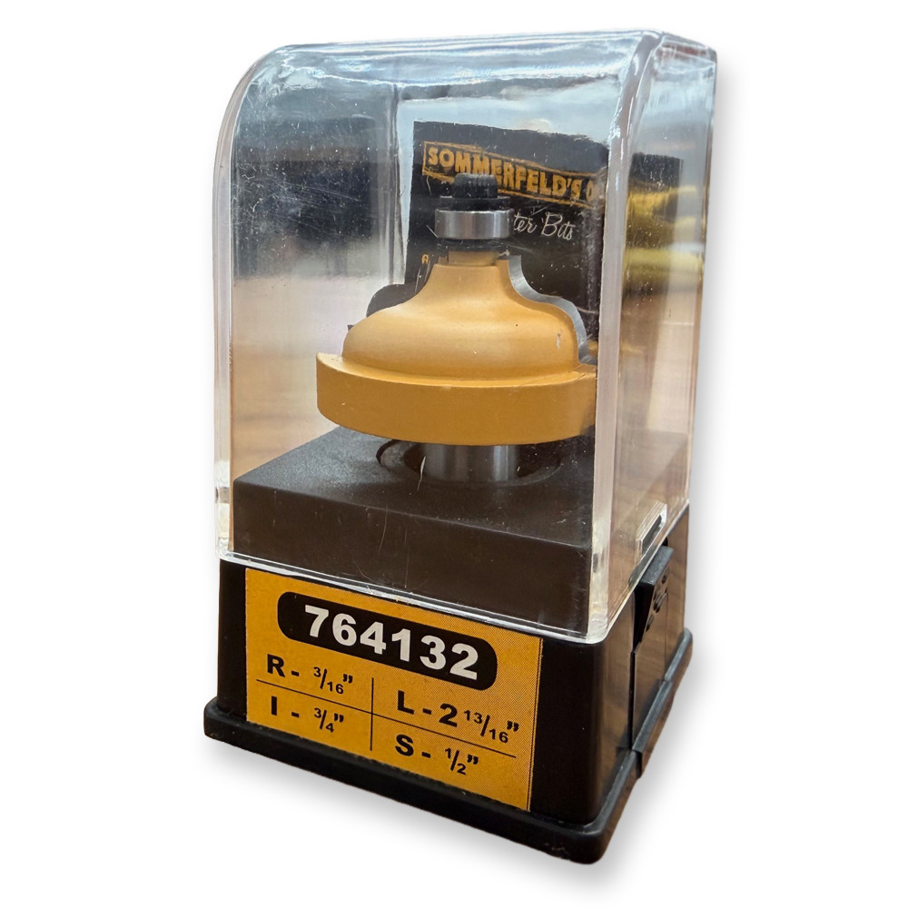 Sommerfeld Double Fillet Ogee Router Bit Woodworking Tool w/Brg3/16CR,1 5/8CD,3/4CL,2 13/16OL,1/2SH