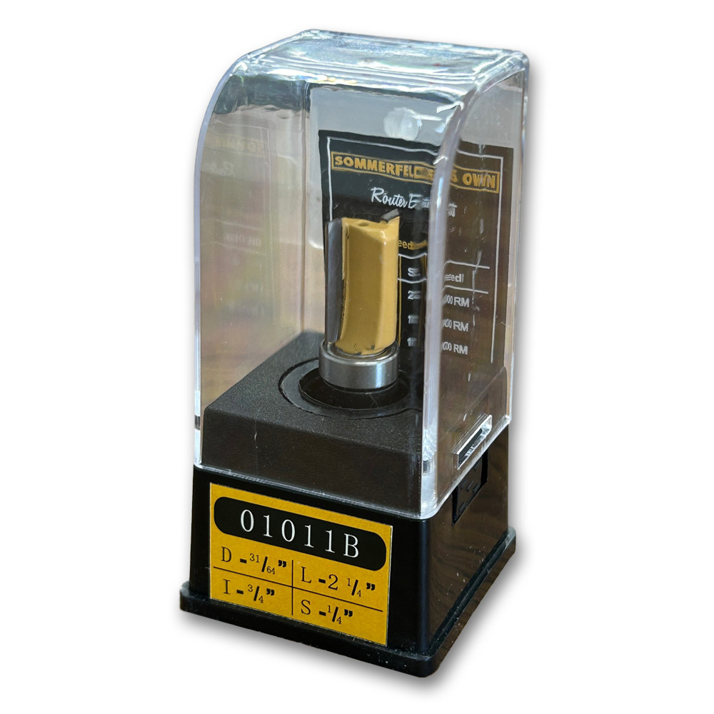 Sommerfeld's True Pattern Router Bit Woodworking Tool 31/64CD,3/4CL,2-1/4OL,1/4SH