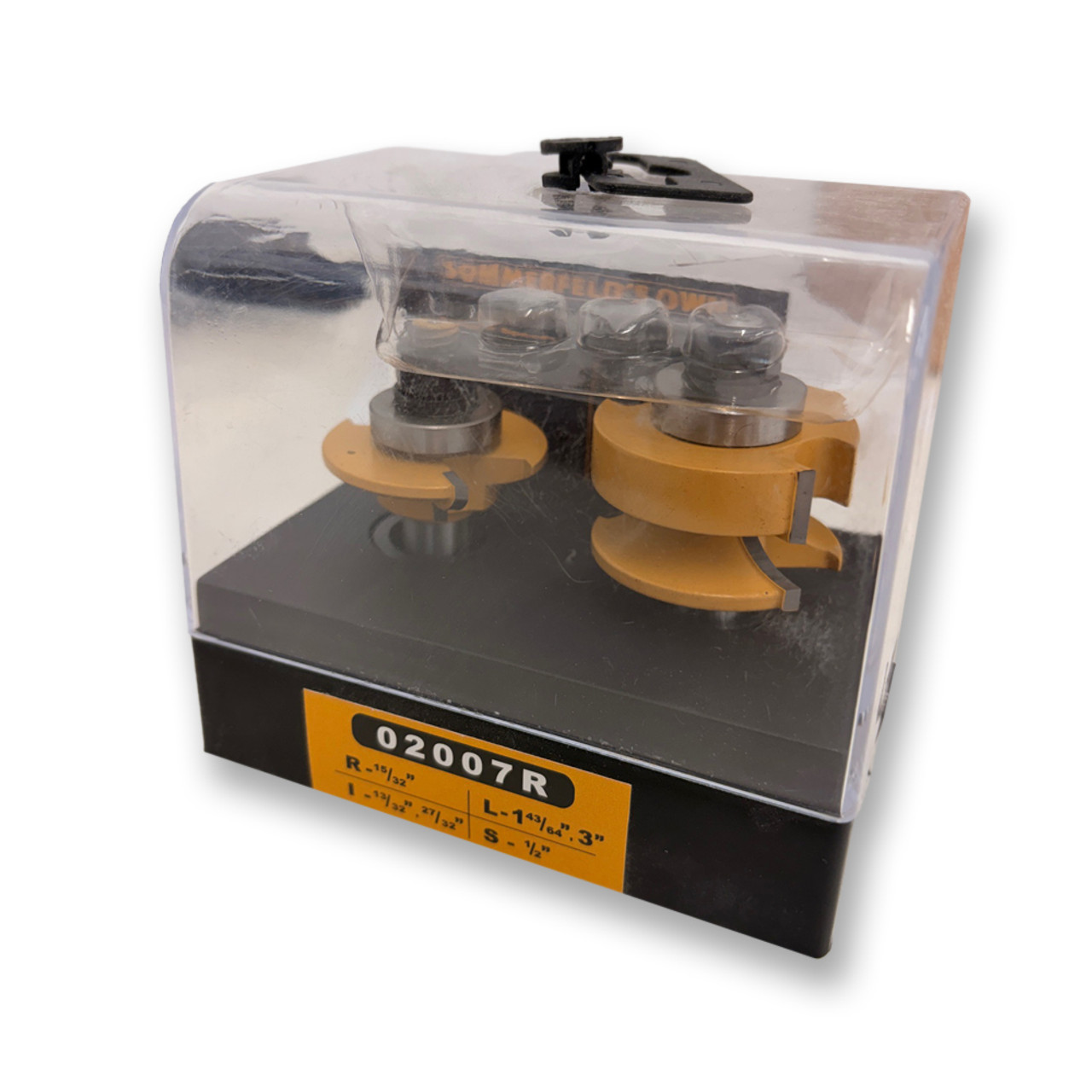 Sommerfeld Roundover Glass Rail & Stile Router Bit Woodworking Tool Set