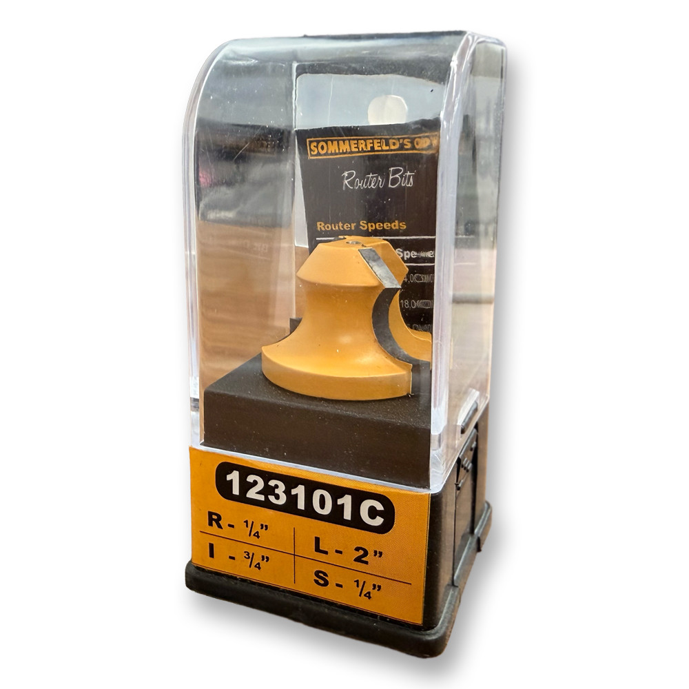 Sommerfeld 135* Edge Molding Router Bit Woodworking Tool 1/4CR,1-1/4CD,3/4CL,2OL,1/4SH