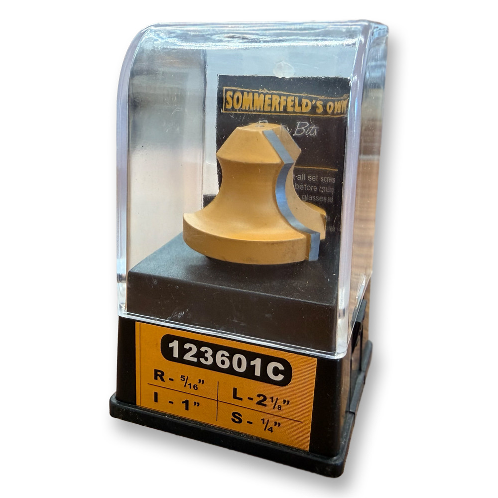 Sommerfeld 135* Edge Molding Router Bit Woodworking Tool 5/16CR,1-3/8CD,1CL,2-1/8OL,1/4SH