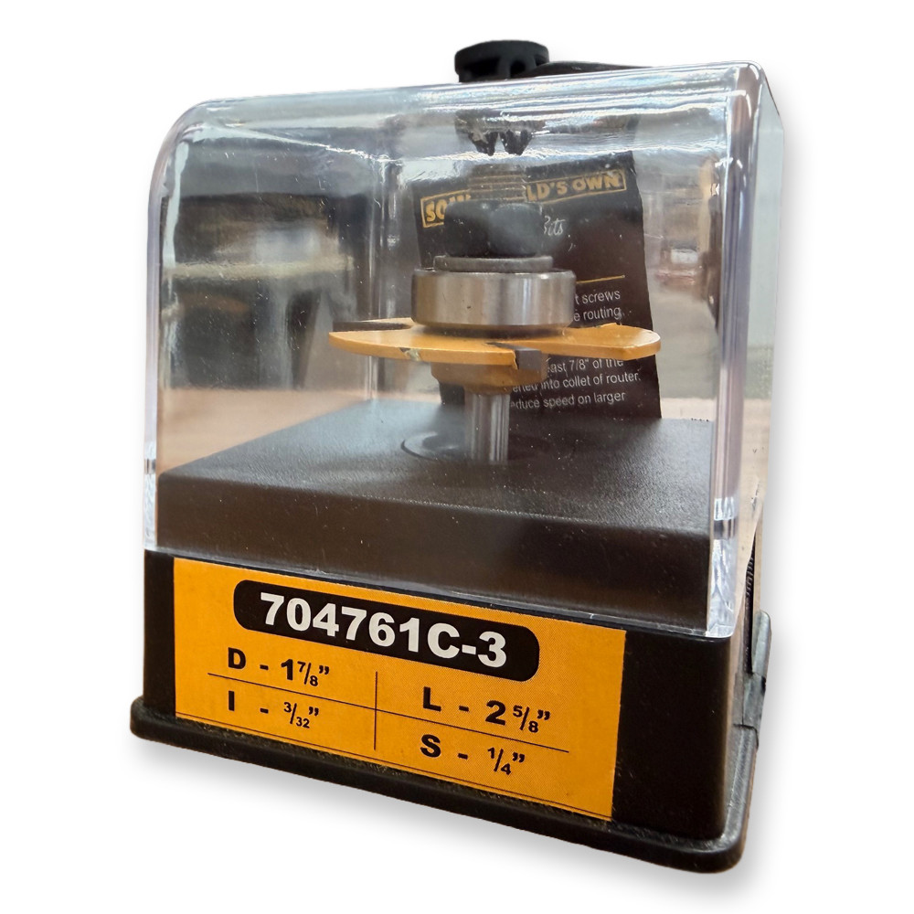 Sommerfeld 3-Wing Slot Cutter Router Bit Woodworking Tool 3/32 KERF, 1/4 SH